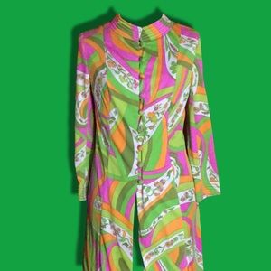 Vibrant Psychedelic Domani Mod Dress